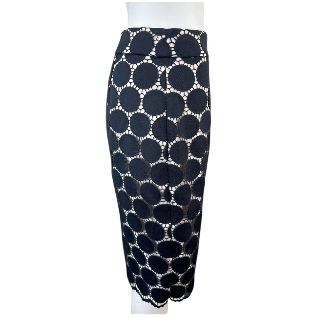 Kate Spade Navy Eyelet Pencil Skirt Size 4 - Image 2
