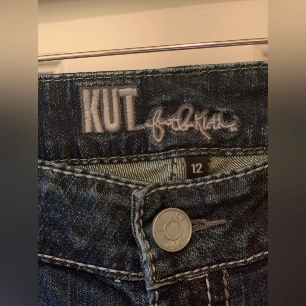 Kut from the Kloth Dark Blue Boot Cut Jeans.     Size-12 - Image 2