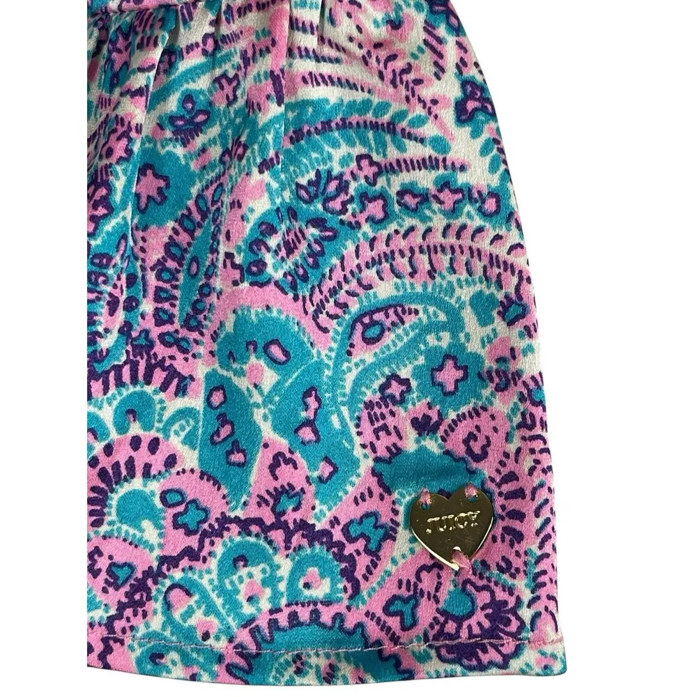 Juicy Couture VTG Floral Paisley Elastic Waist Ruffle Hemline Mini Skirt M - Image 4