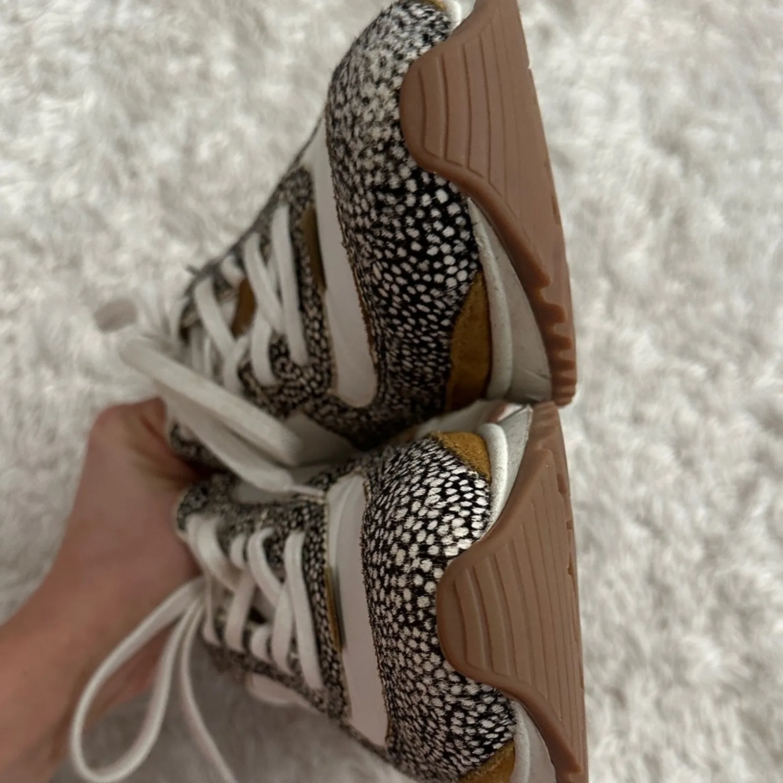 Madewell Deer Patterned Athletic Leather Cowhair Sneakers Pinterest - Image 6