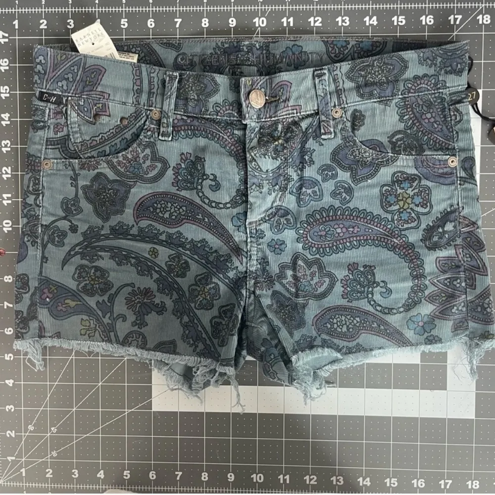 NWT Citizens of Humanity Manic Cheeky Short Paisley Frayed Size 27 - Image 12