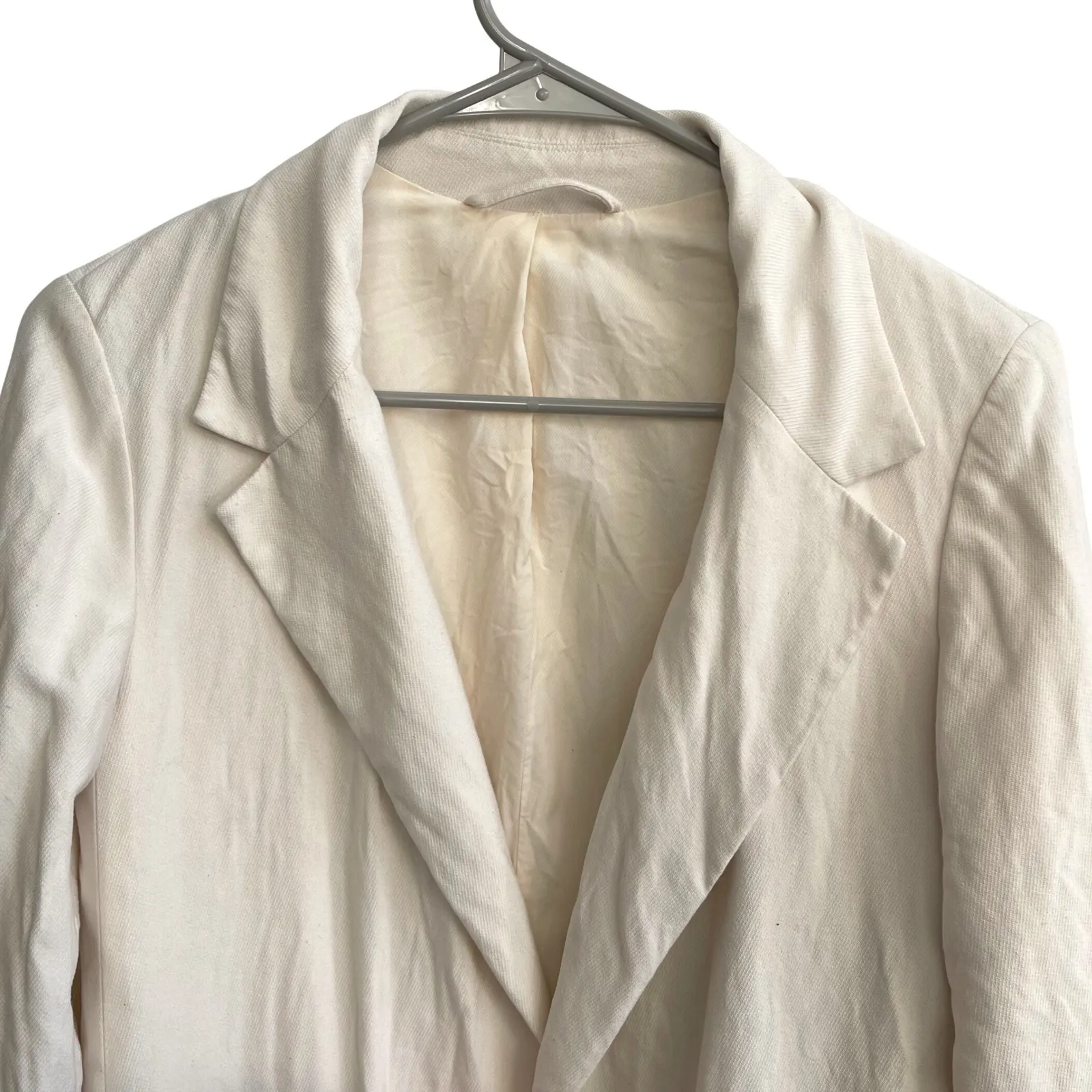 ALL SAINTS Aleida Duster Lightweight Cream Blazer Style Jacket Size 2 - Image 5