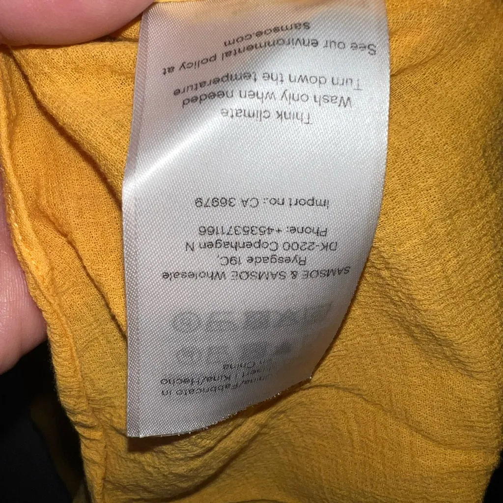 SAMSOE Gold Spaghetti Strap Mini Sundress‎ Yellow Size L - Image 3