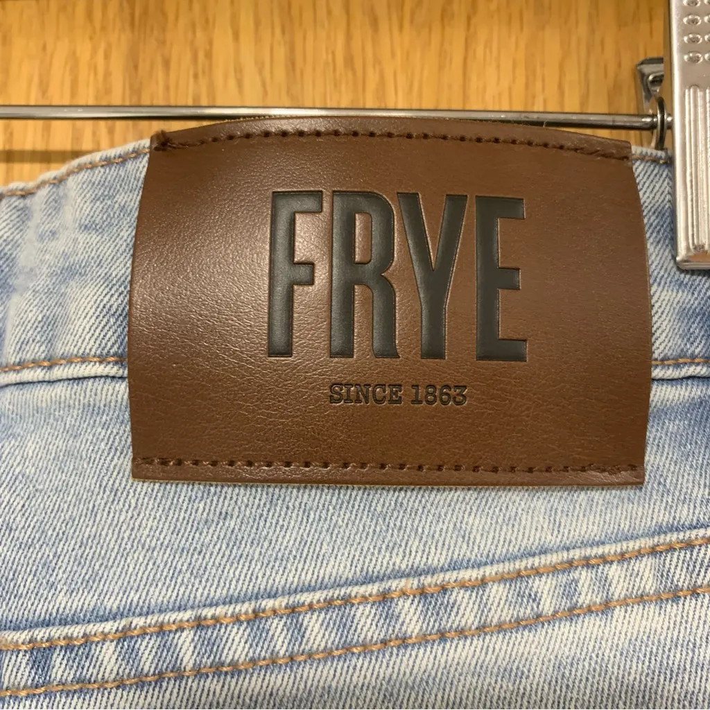 Frye Cuffed Crop High Rise Light Blue Jeans - Size 4 - Image 3