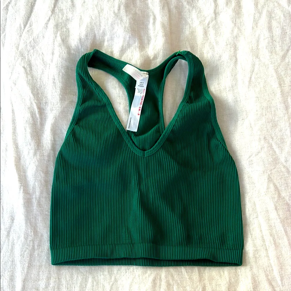 FP Movement Free Throw Ribbed Racerback Tank in Emerald Green Size Small - Image 2