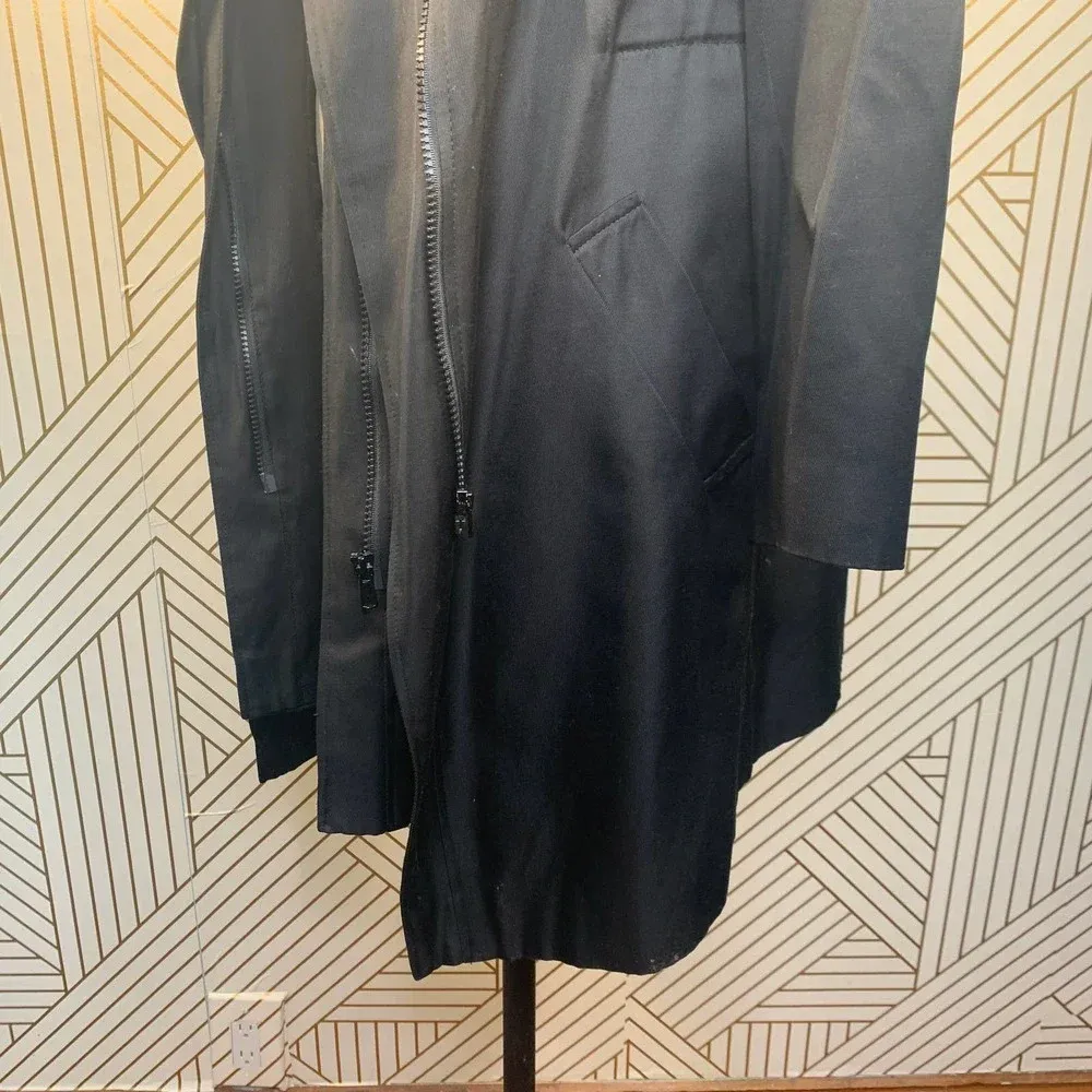 Reiss‎ Arlington Black Trench Coat Jacket - Image 6