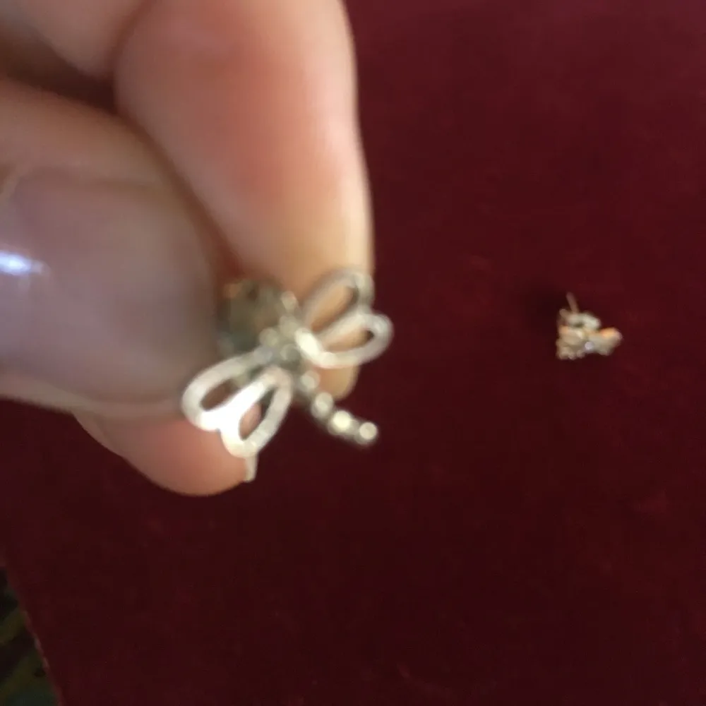 Claire’s Silver dragon fly post earrings vintage - Image 3