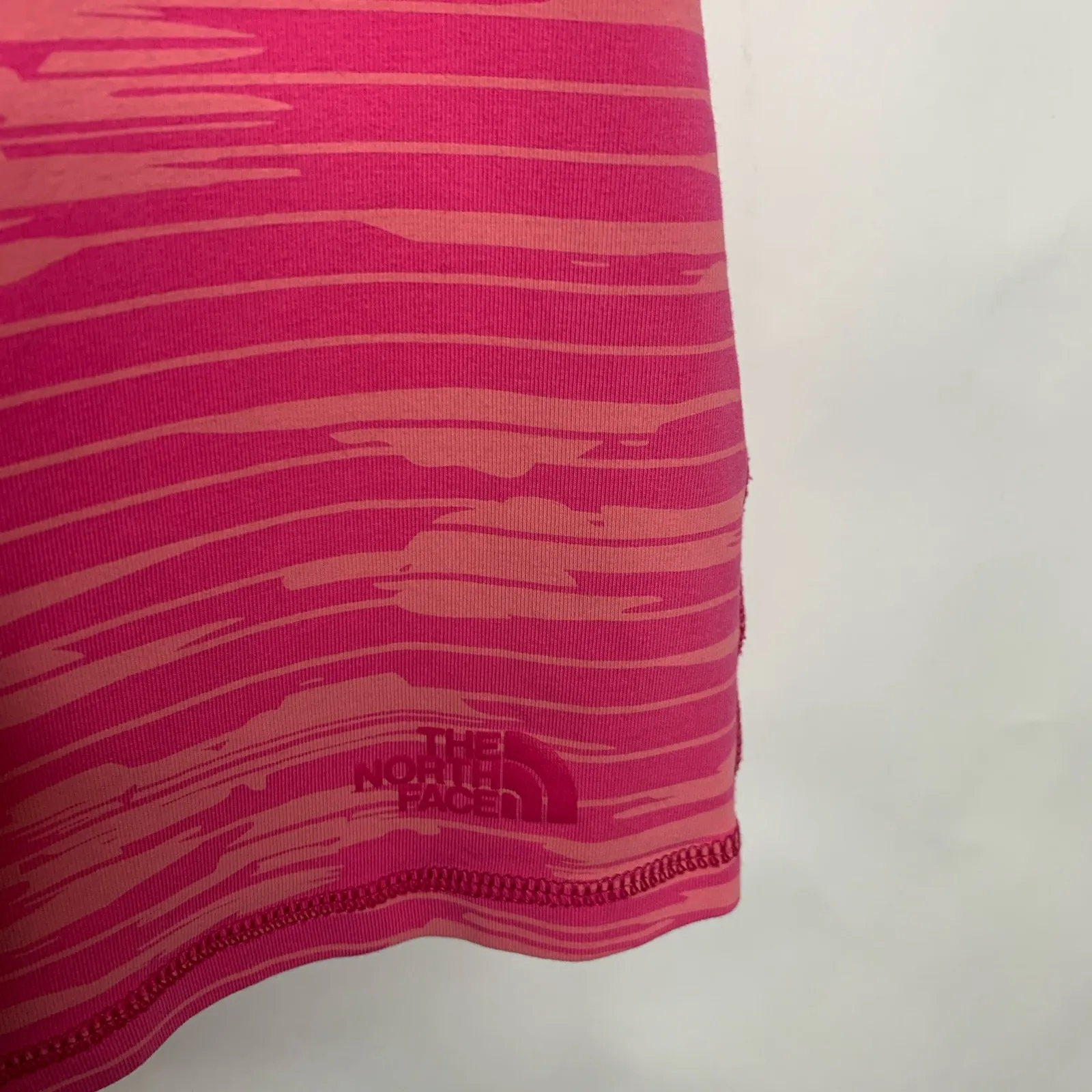 North Face Workout Top Built In Bra Sz Large Pink Orange - Image 7