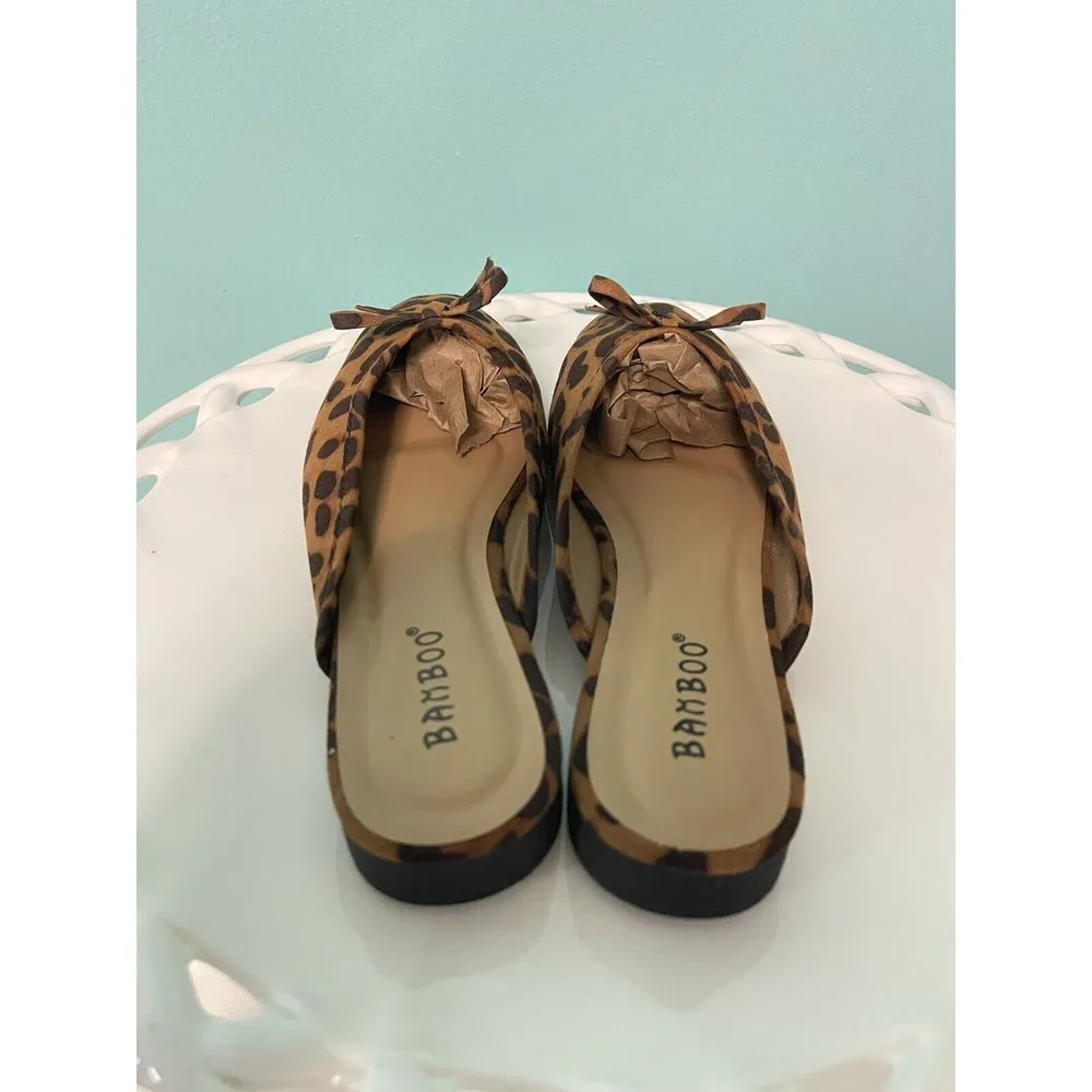 Women's Bamboo Leopard‎ Print Sequence Size 5.5 New S-311 - Image 3