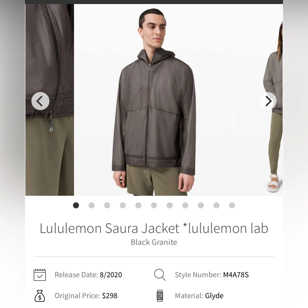 Lululemon Lab Saura jacket waterproof unisex graphite size‎ XS - Image 3