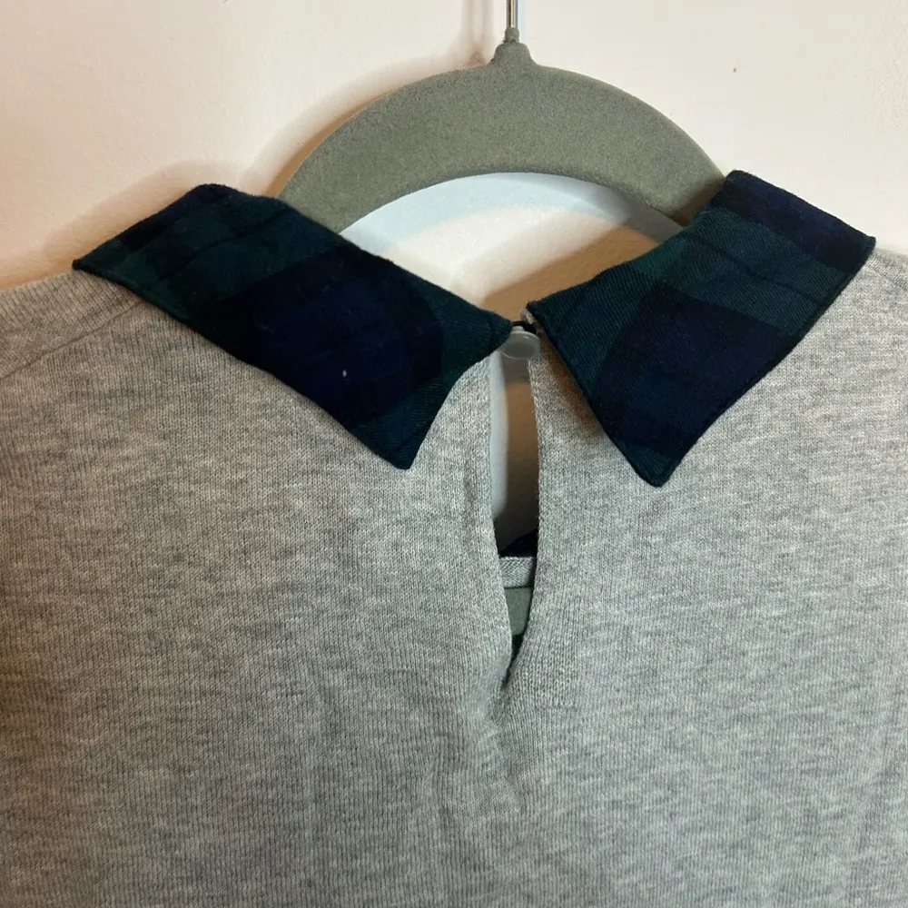 J.Crew Plaid Collar Sweater Top - Image 6