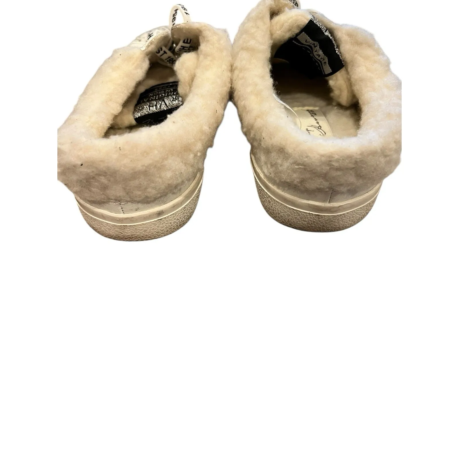 Vintage Havana Faux shearling & calf hair mixed media slip-on runner sneaker 8.5 - Image 6