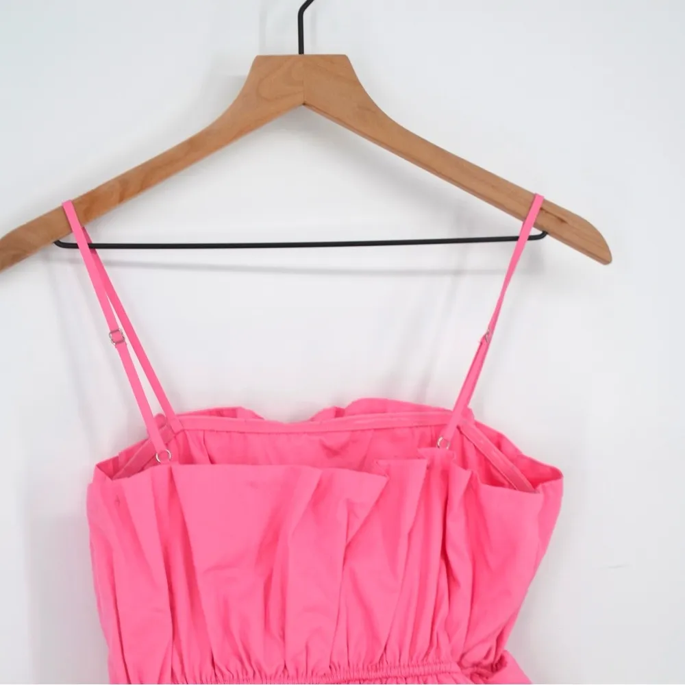 NEW Milly Nina Tiered Colorblock Mini Dress Ruffle Poplin Pink Blue Women's S - Image 8