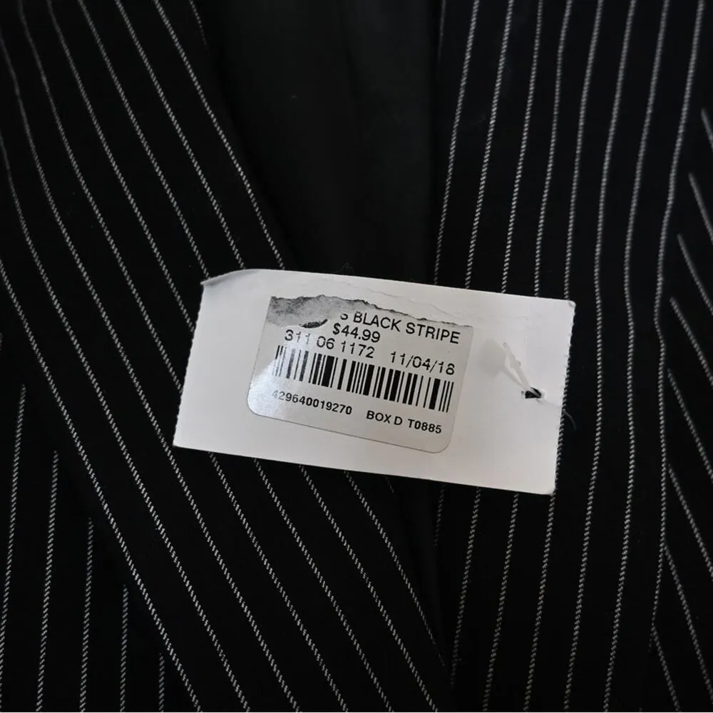 Who What Wear Womens S Career Black White Stripe Blazer - Image 10