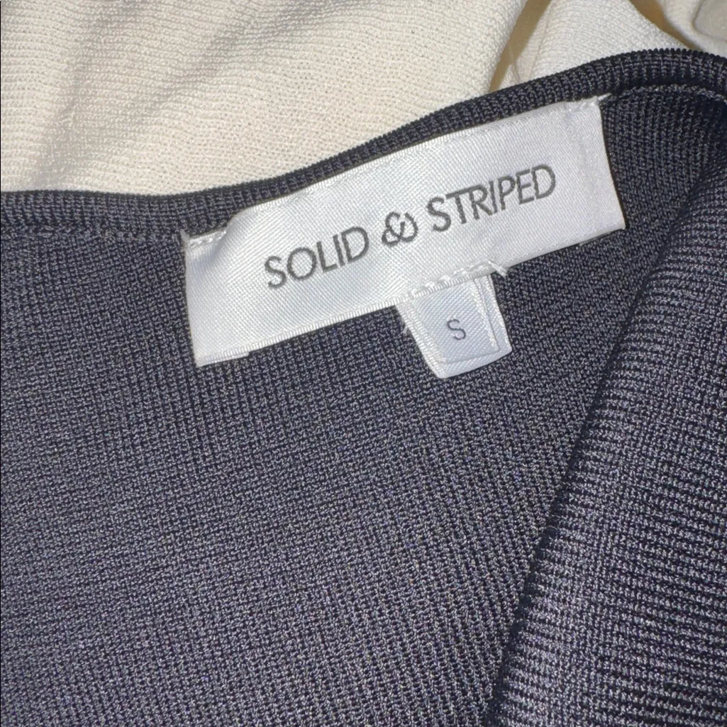 NEW Solid & Striped Halter Soglio Maxi Ecru Noir Dress Sz S - Image 8