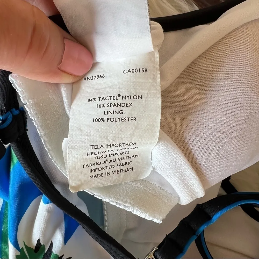 JAG tankini top, padded bra w. elastic band incorporated, criss-cross straps,S - Image 7