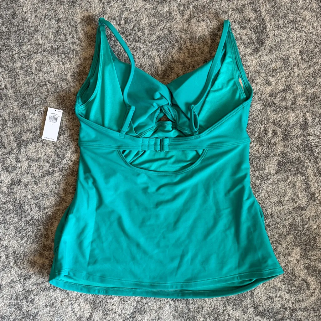 Old Navy Maternity Twist-Front Nursing Tankini Swim Top in Glass Bead - Image 5