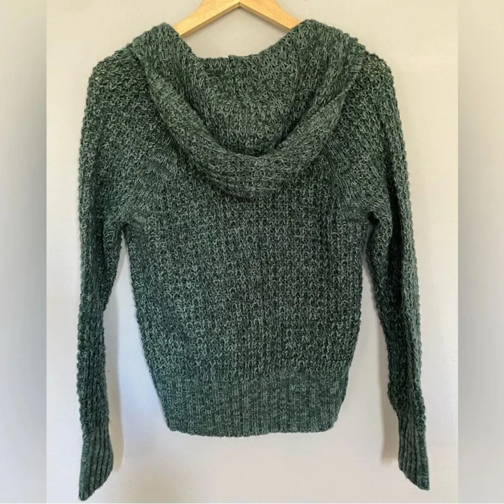 Tiara Teal Open Knit Jacket Size Small Blue - Image 3