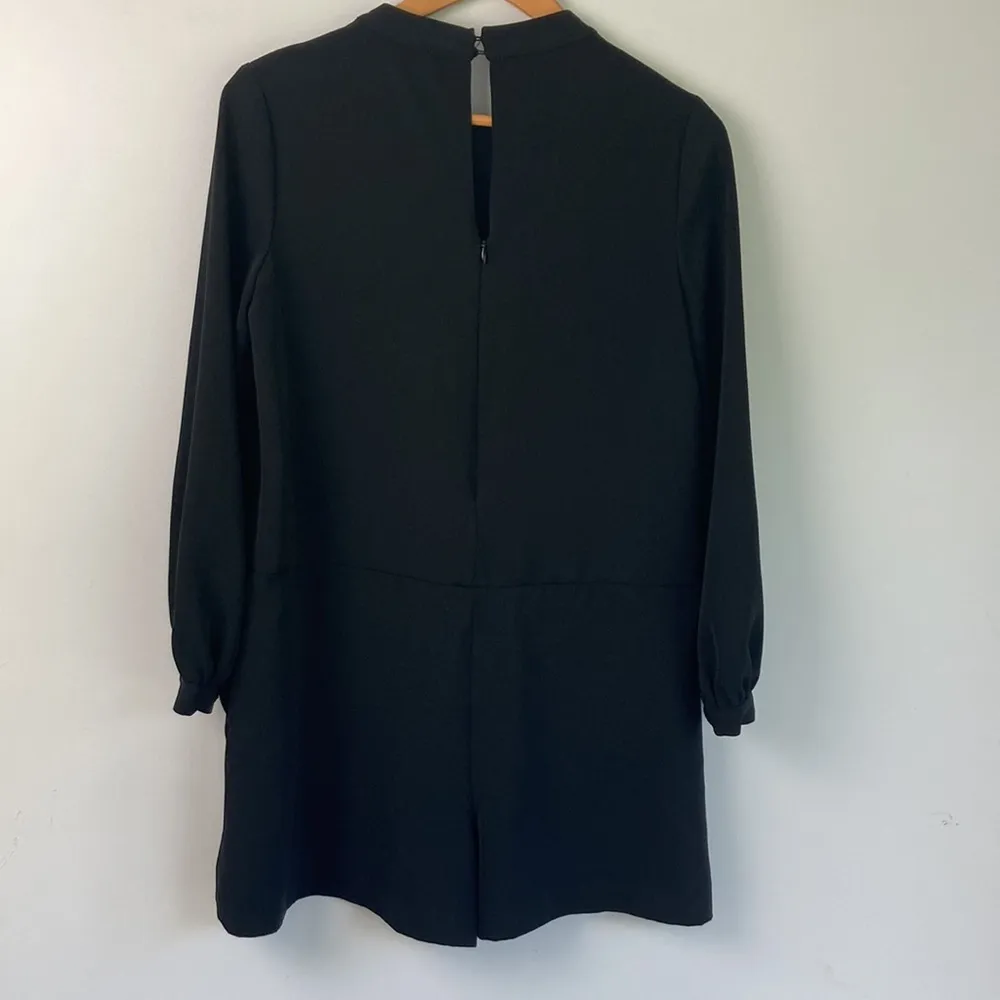 Zara| Black Long Sleeve Romper sz Small - Image 5