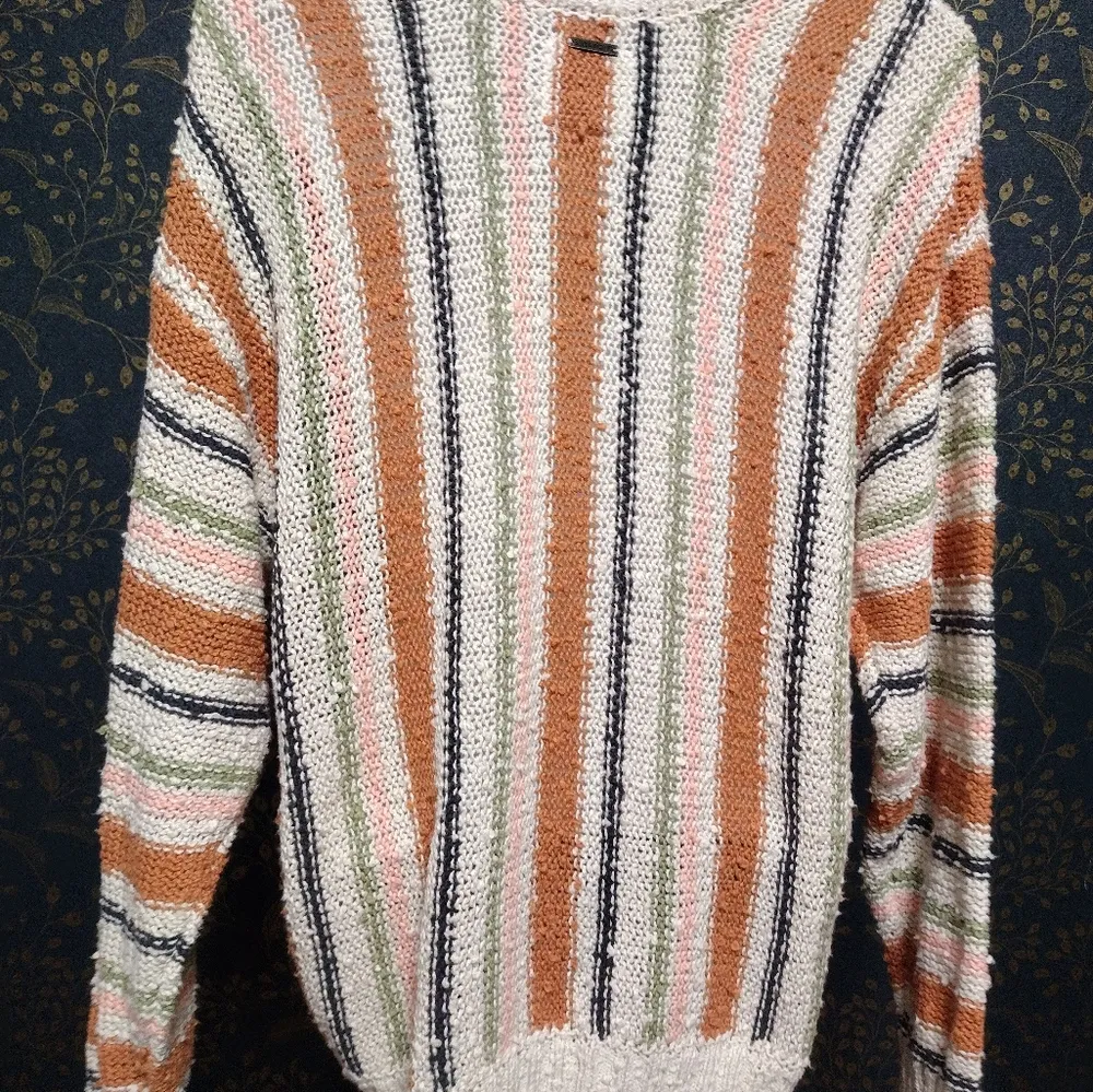 Billabong Bring It Together Striped V-Neck Sweater - Image 4