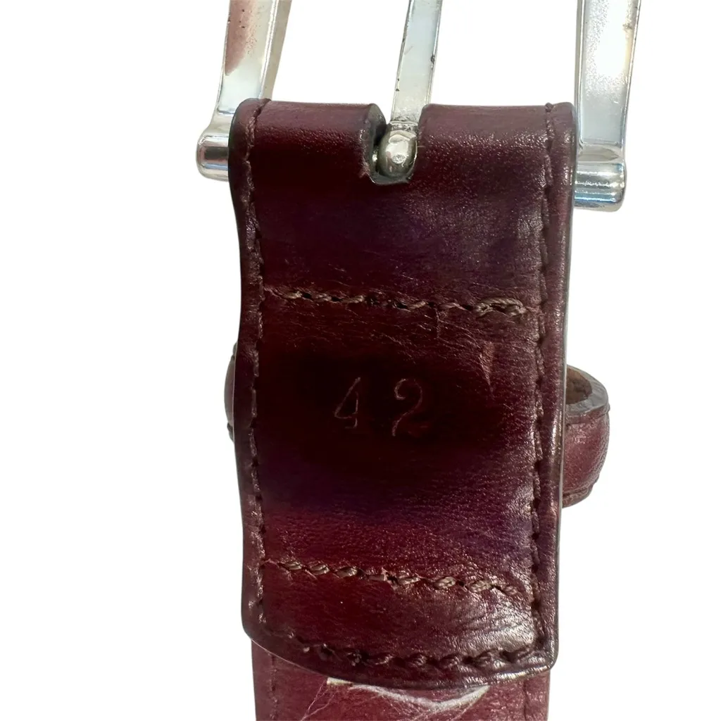 Orvis Women's Woven Braid Detail Brown Leather Belt - Image 4