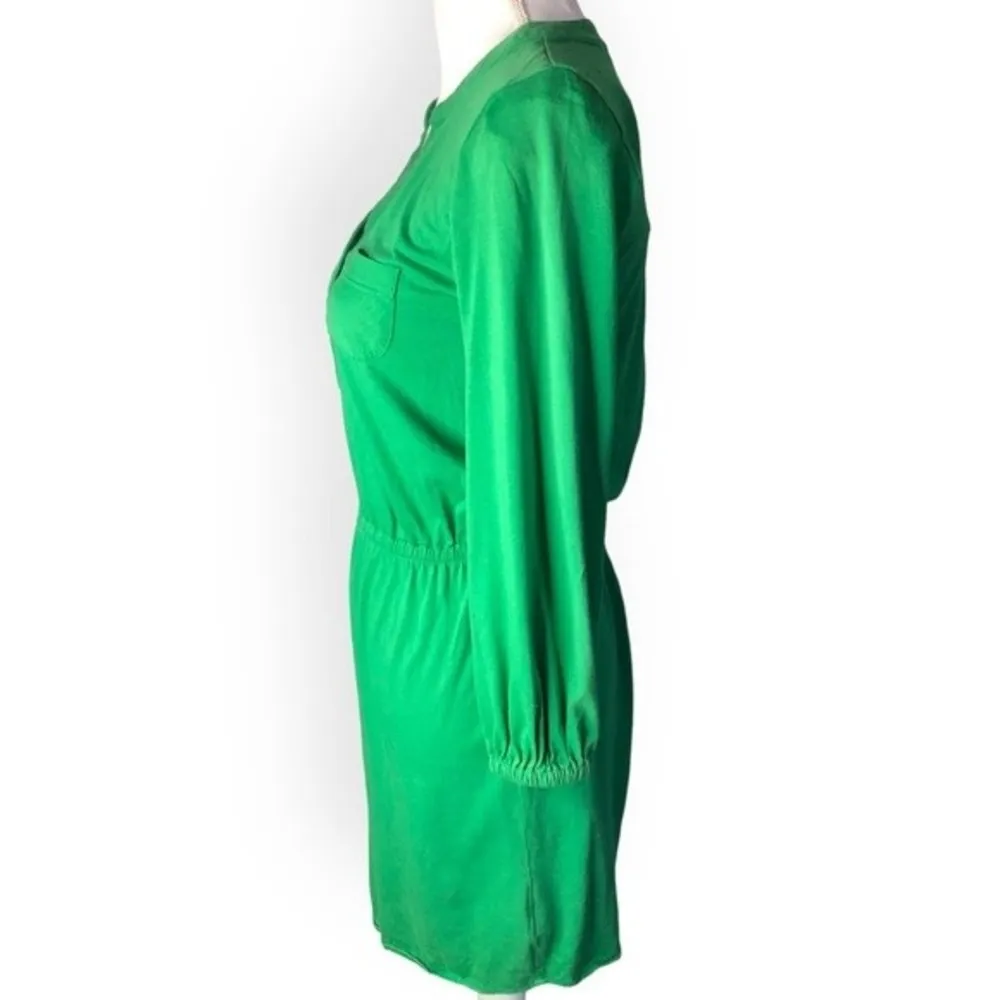 Lilly Pulitzer Green Beckett Drop Waist Long Sleeve Shirt Dress - Image 97