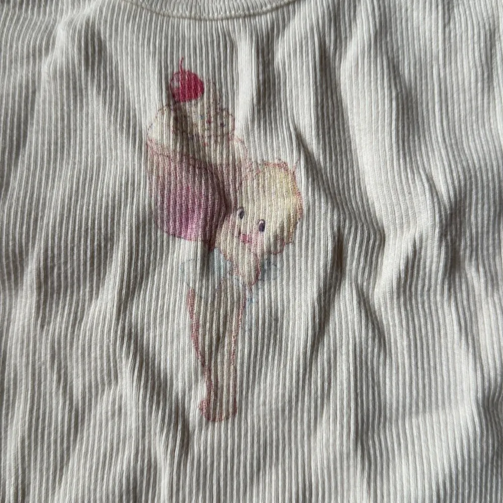 John Galt Cream Ribbed Tank Top - Image 3