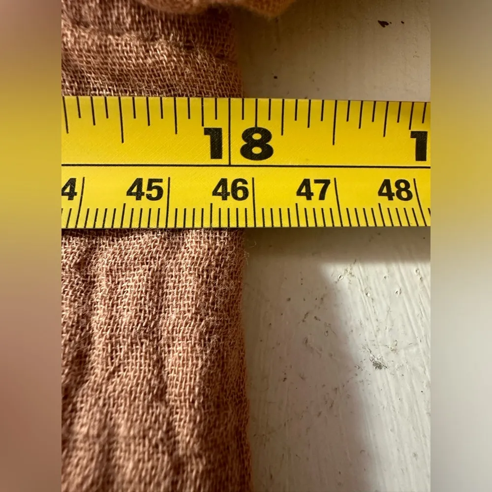 Olive And Oak Top Womens Small Roll Tab Sleeve Shirt Blouse Brown Button Down - Image 7