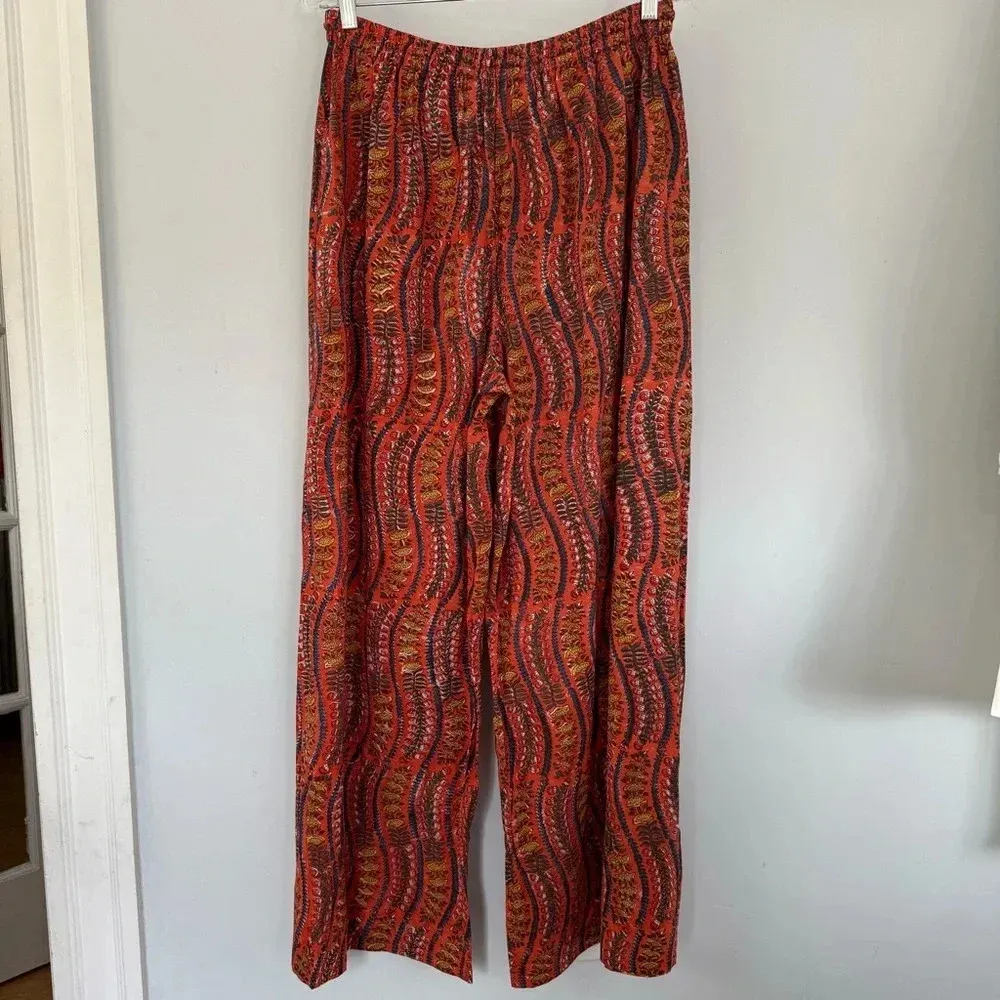 Alix Of Bohemia Women's Natalie Orange Pant, size XL‎ wide leg Red - Image 6