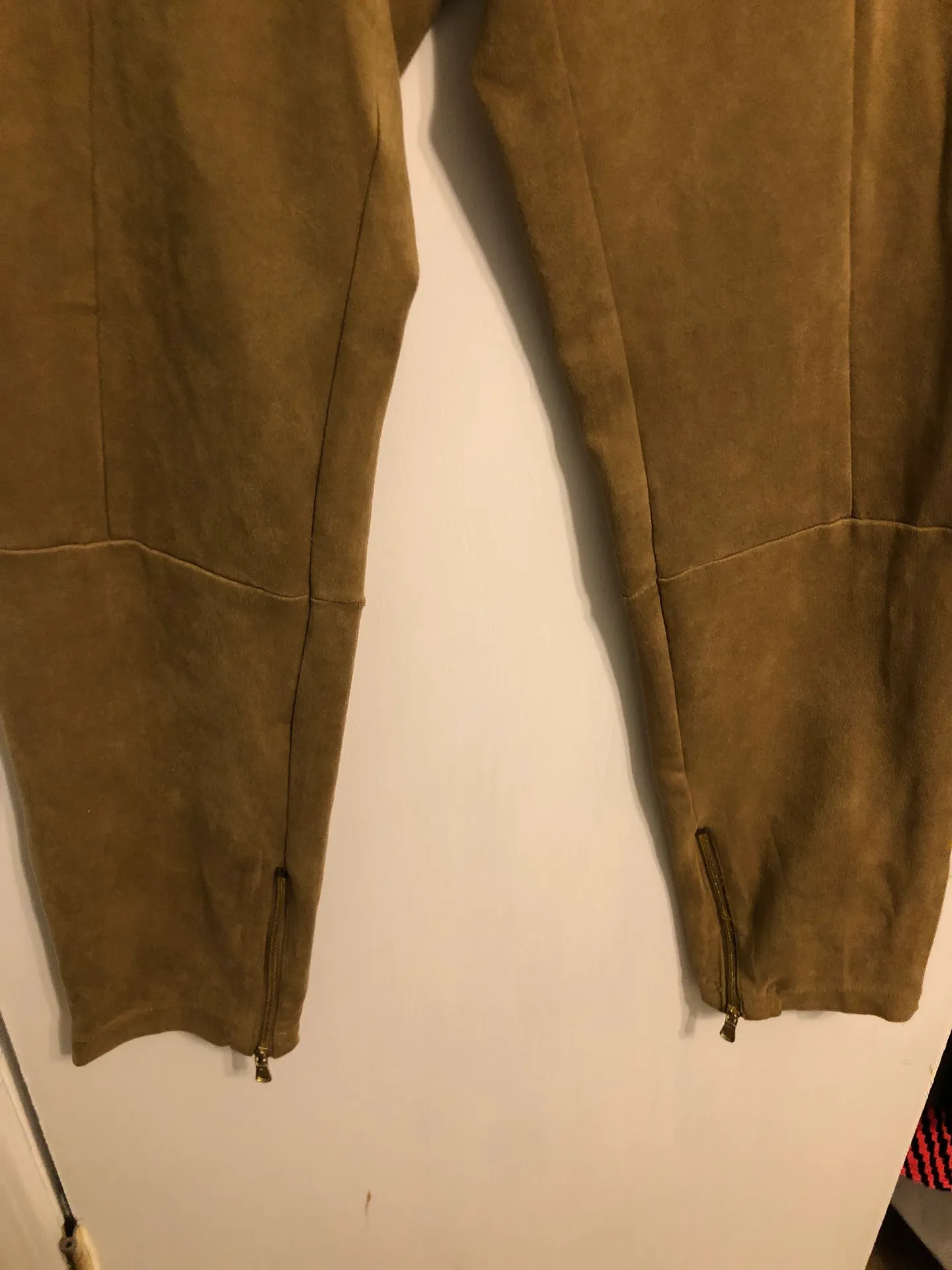 Lila Rose Brown Suede Pants Size 10 - Image 3