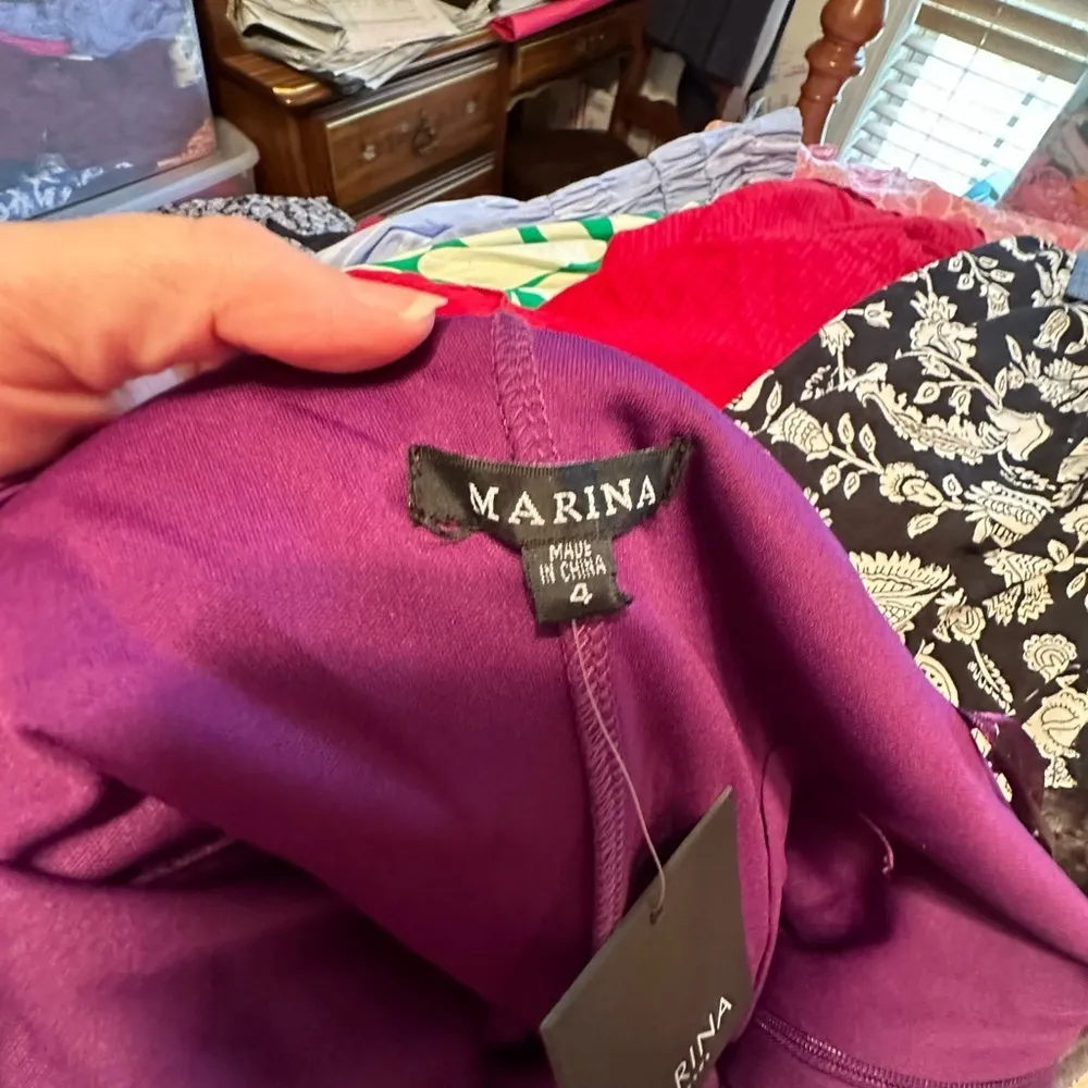 Marina Dark Purple Dress Size 4 NWT - Image 8