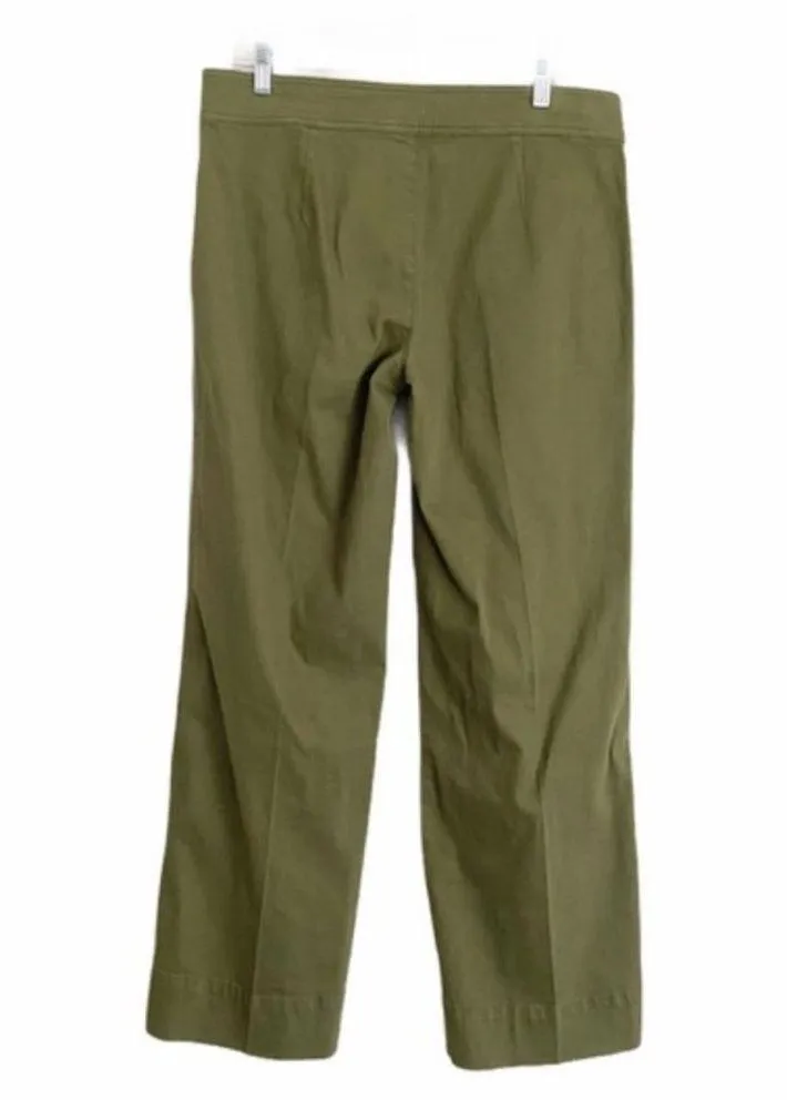 Love Fire Twill Wide Leg Olive Green Pants size L - Image 4