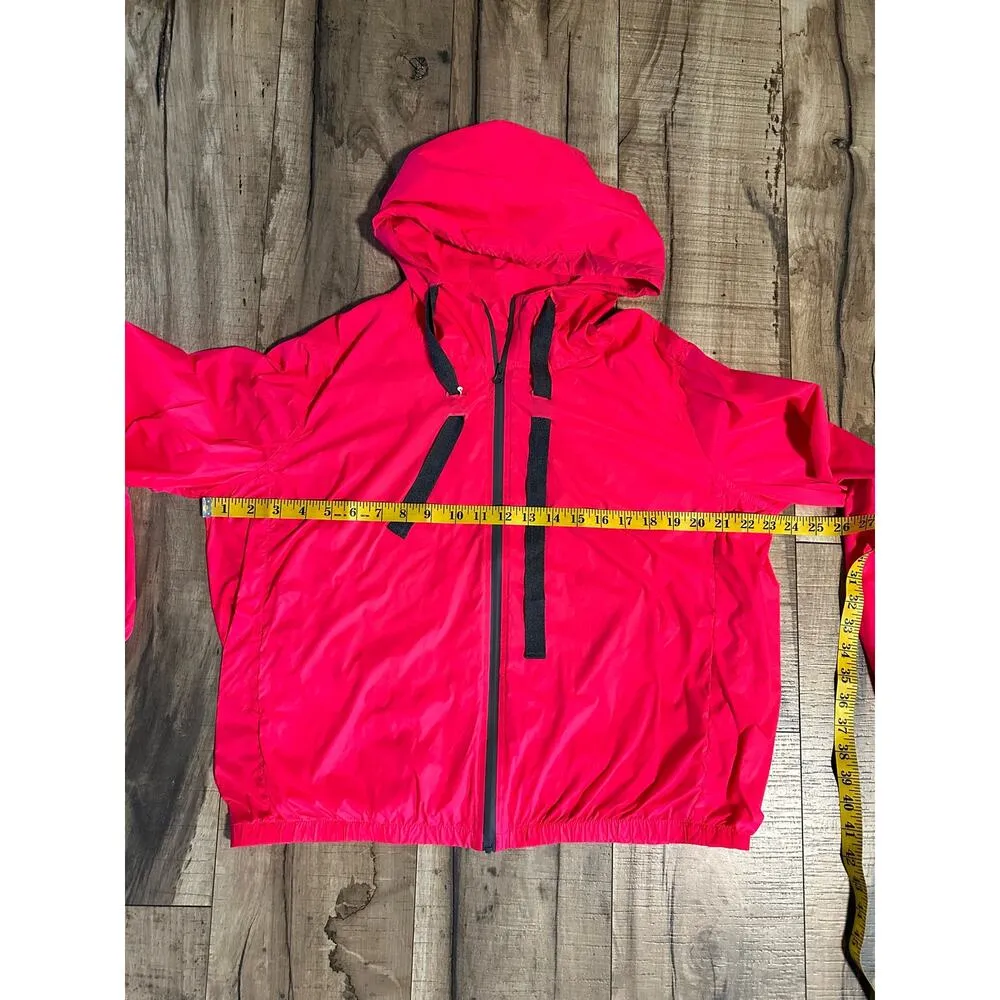 Zyia Active Womens 12 Hot Pink Lightweight Zip-up Hood Athletic Jacket Casual - Image 2