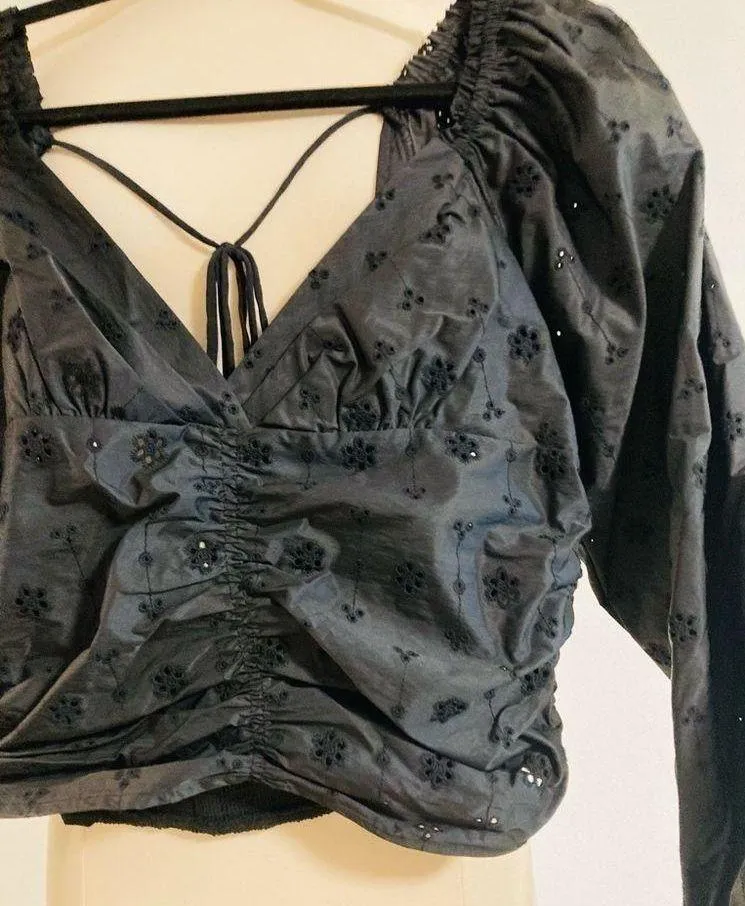 Free People Bella Eyelet Top Size Small NWOT $128 - Image 3