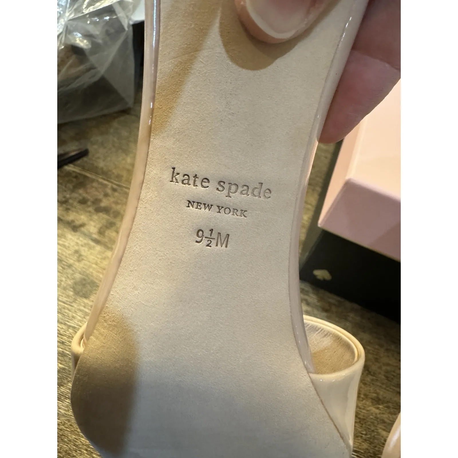 KATE SPADE New York Women's Size 9.5‎ M Savvi Heeled Sandal, Tusk NEW - Image 8