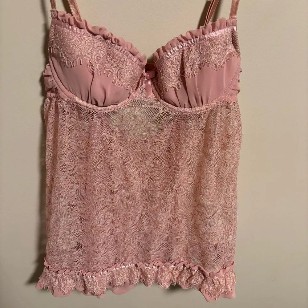 Victoria’s Secret Sexy Little Things Blush Pink Babydoll Nightgown- Size 36B - Image 2