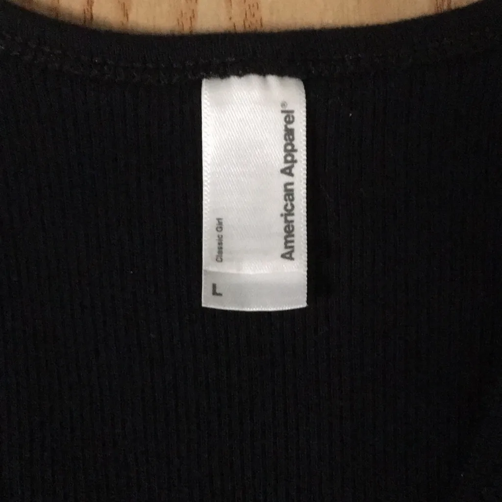 B73 New Hooters Black Ribbed Tank Top From Augusta Georgia Stretchy Size Large - Image 4