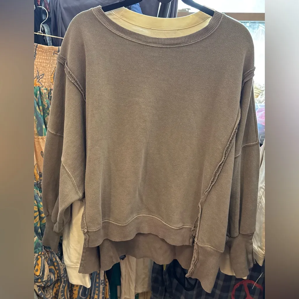 NWOT Free People We The Free Camden Sweatshirt - dolphin - XS - Image 6