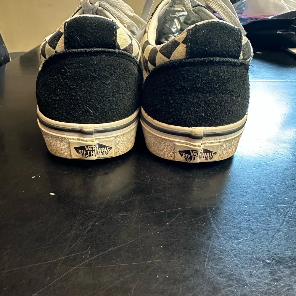 Vans  Black and White checkered Pattern Sneakers - Image 2