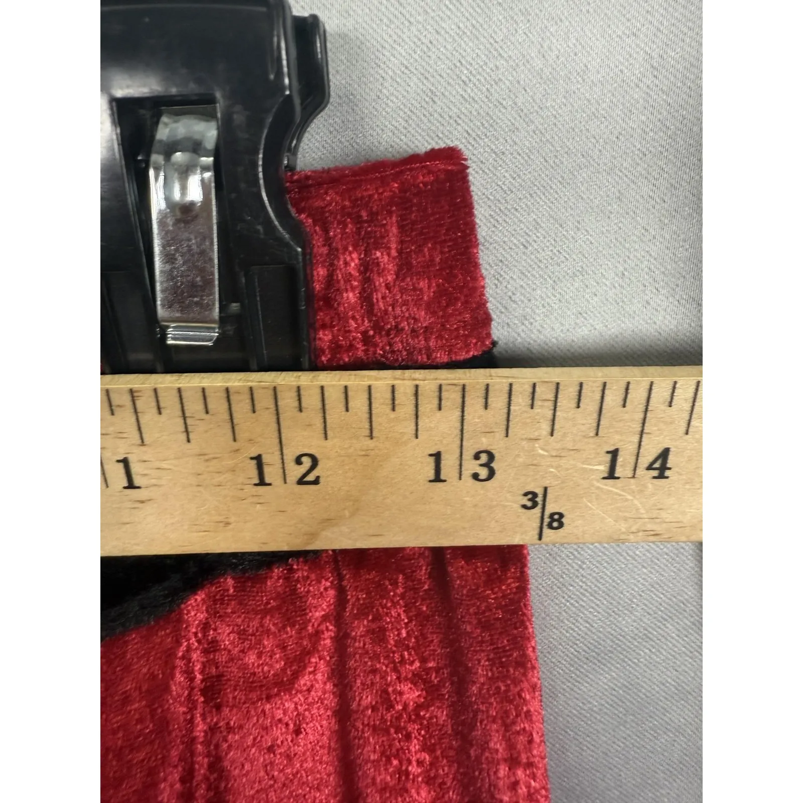 100% Poof Pants Womens Medium Red Black White Santa Faux Belt Striped Leggings - Image 4