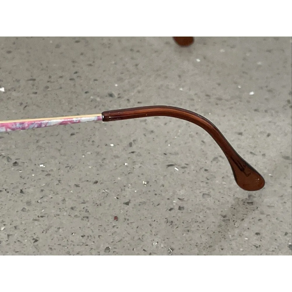 Gloria Vanderbilt 746 Zyloware 265  Gold & Pink Floral Eyeglass Frames Only - Image 10