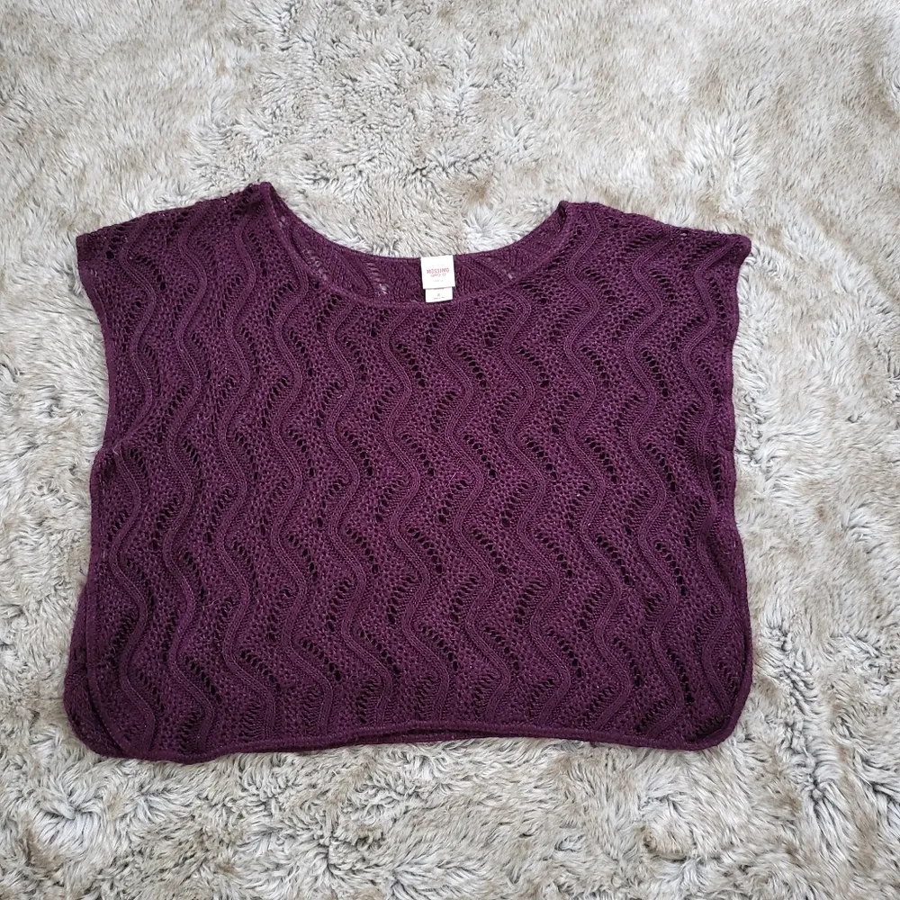 Mossimo Supply Co Purple Knit Shawl Size Small - Image 5