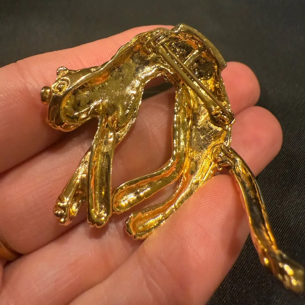 VINTAGE FLORENZA LEOPARD CHEETAH CAT MOVING TAIL PIN BROOCH CIRCA 1956 - Image 14