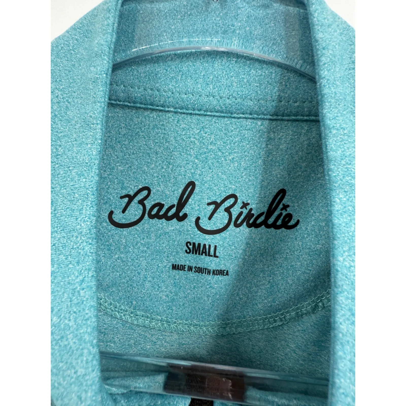 Bad Birdie Golf Pullover Womens Small 1/4 Zip Long Sleeve Teal Performance Top Blue - Image 2