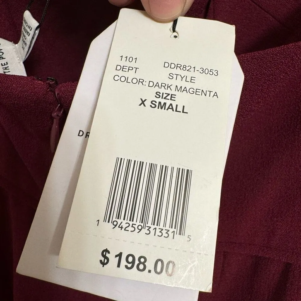 Dress The Population Shiloh Dark Magenta Halter Maxi Dress XS NWT - Image 8