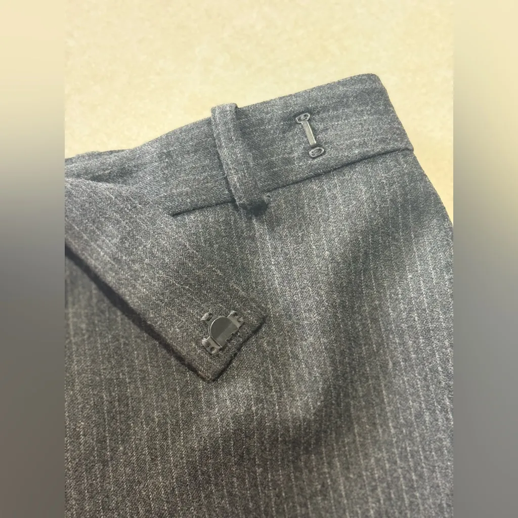 Brooks Brothers Stretch Women's Vintage Wool Blend Pencil Skirt Dark Gray Sz 12 - Image 3