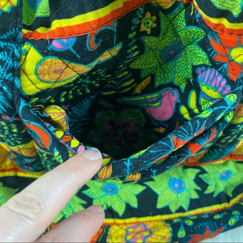 Quilted Fabric Cloth Shoulder Tote Bag with Pockets - Image 6