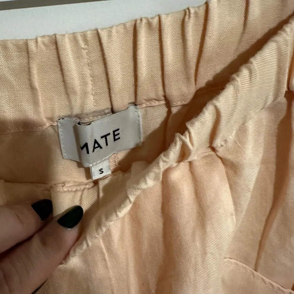 NWT MATE the Label Women's Willow 100% Linen Pants in Peach - S - Image 3