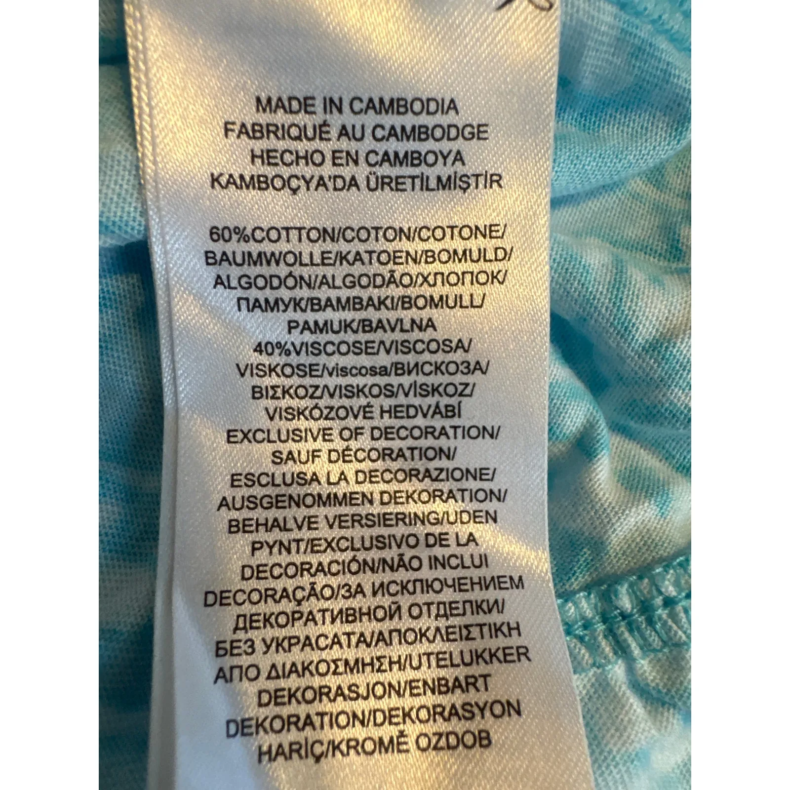 Brand New Lauren Ralph Lauren Women's Medium Turquoise Blue Print Sleep Dress - Image 8