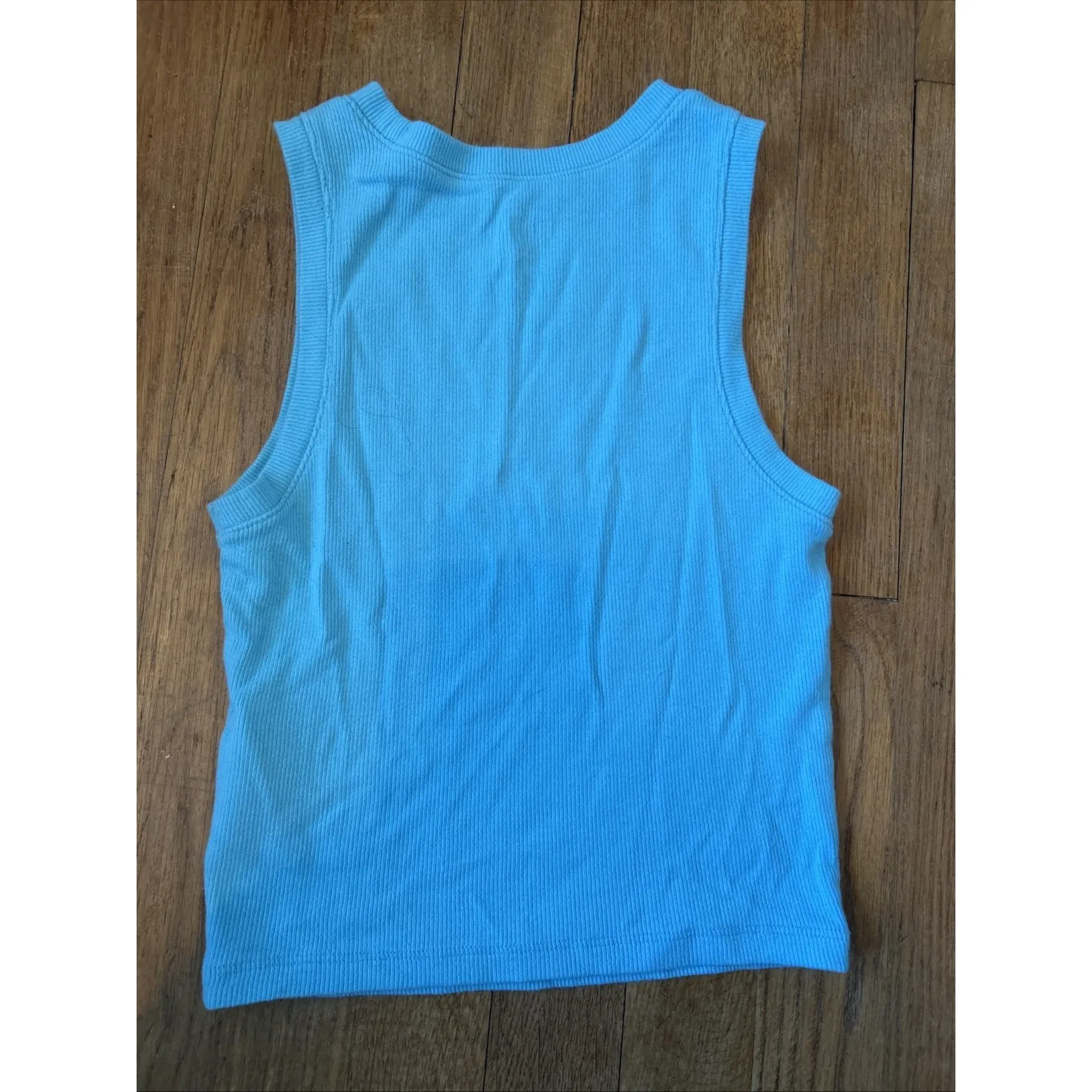 Hollister Turquoise High Neck Tank Women XS Ribbed Crop Must‎ Have Collection - Image 2